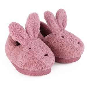 Kids Pink Bunny Slippers Cozy Rabbit House Shoes Size 6/7c 2T
